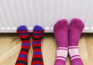 pink-and-striped-socks-on-boiler