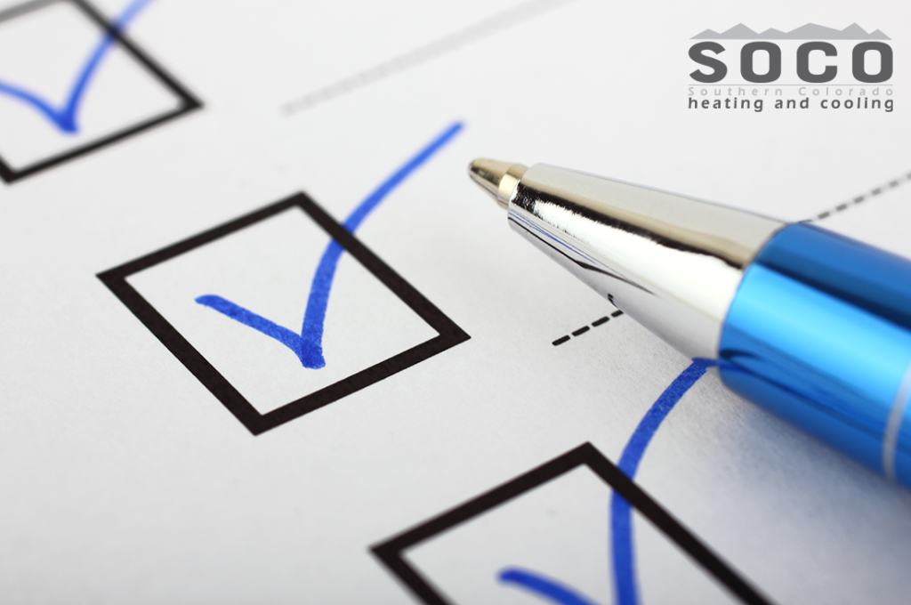 Checklist and pen